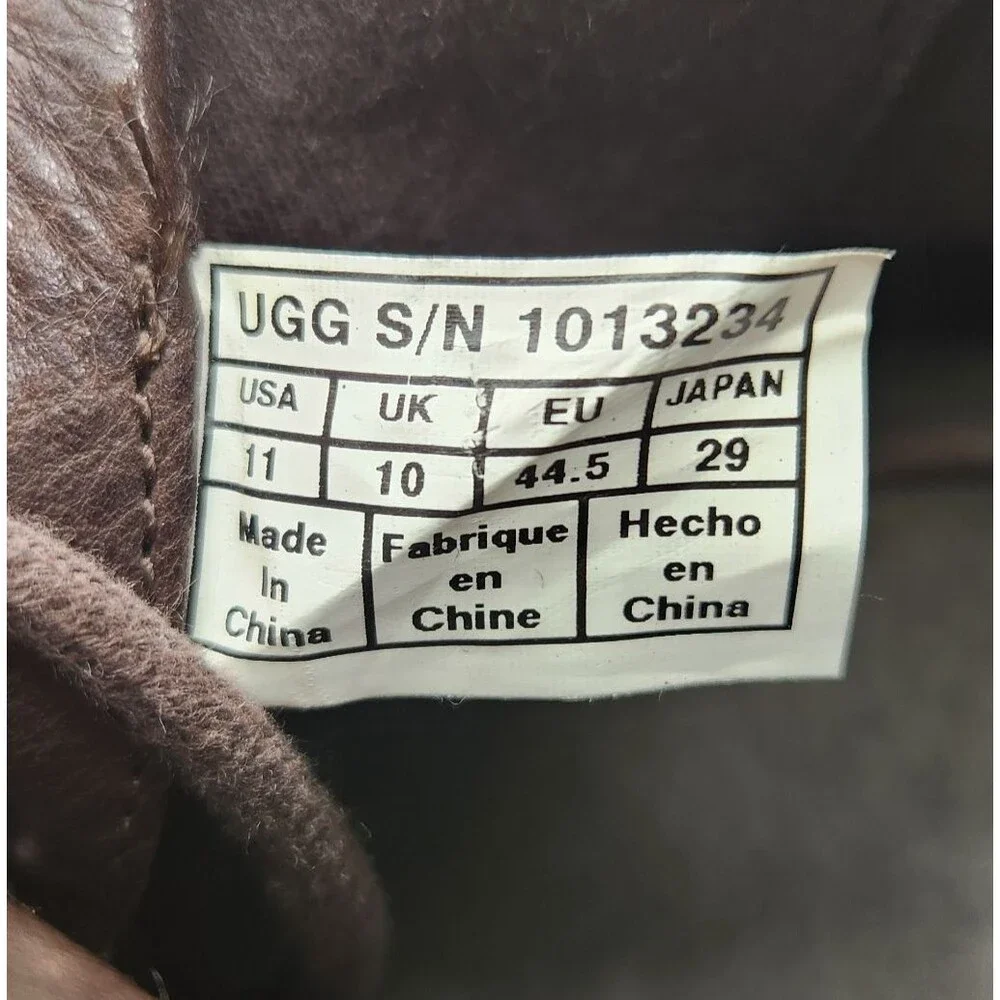 UGG Freamon Chukka Boots Mens Size 11 Brown Leather Preppy Ankle Shoes 1013234